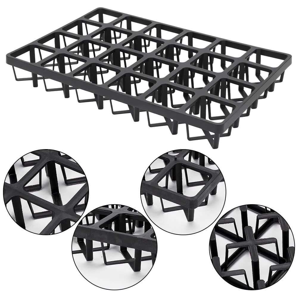 WADORN 10 Pack Plastic Pot Holder Plant Stands, Small Potted Plant Stands with 24 Holes Plant Stand Indoor and Outdoor for Vegetation Flower Pot Grow Drainage for Avoiding Rot and Damage on Patio and Deck
