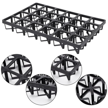 WADORN 10 Pack Plastic Pot Holder Plant Stands, Small Potted Plant Stands with 24 Holes Plant Stand Indoor and Outdoor for Vegetation Flower Pot Grow Drainage for Avoiding Rot and Damage on Patio and Deck