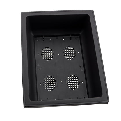 ZOENHOU 3 PCS 14x10 Inch Large Bonsai Training Pots, Rectangular Plastic Bonsai Training Pots with Deep Humidity Trays, Bonsai Plants Growing Pot for Garden, Yard, Office, Living Room, Balcony