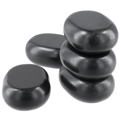 MUKLEI 15 Pack Massage Stones, 3 x 2 x 1 Inch Essential hot Stones Rocks Massage for Spa Therapy Relaxation