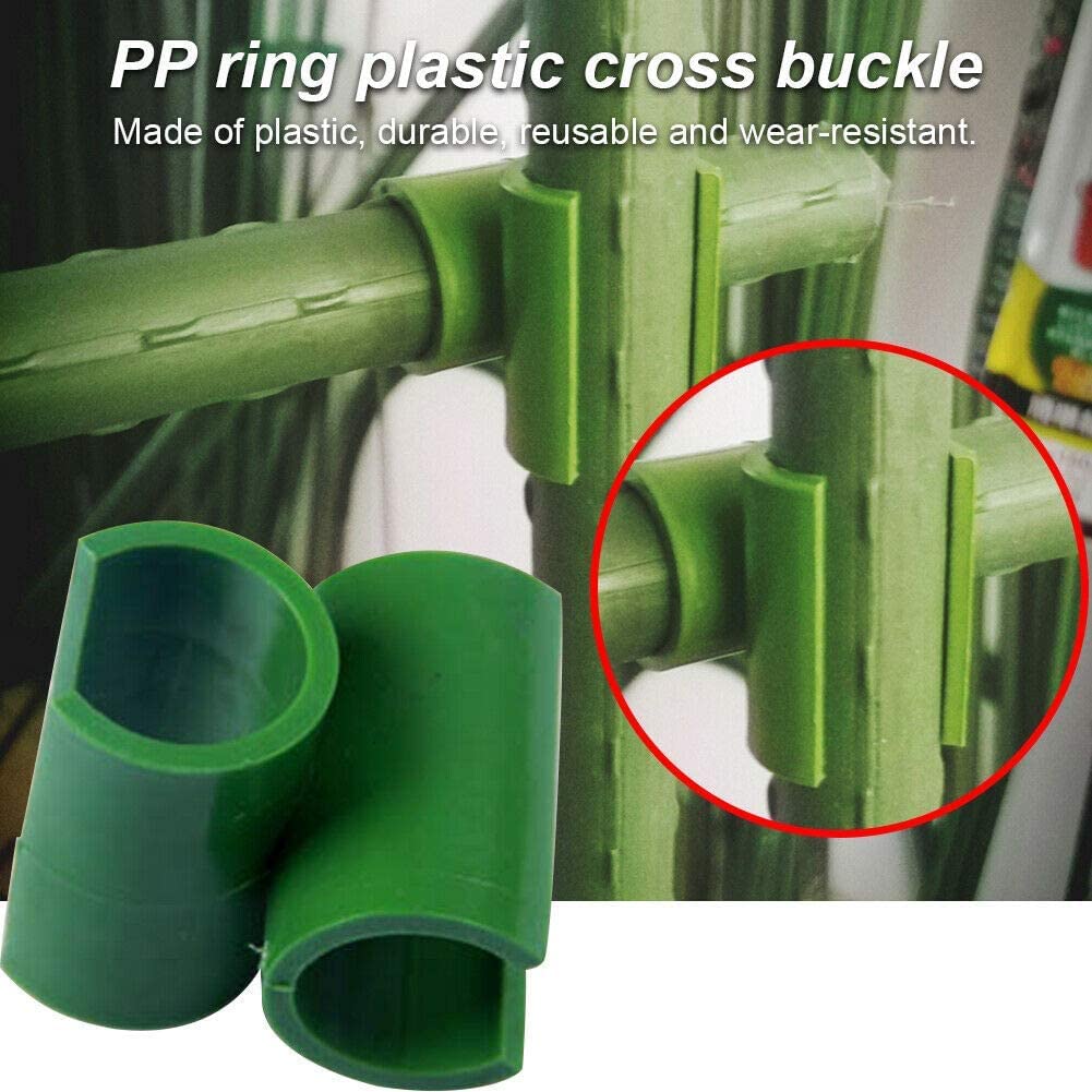 36 Pieces Adjustable Plant Trellis Connector Clip Plastic Plant Connector Stakes Garden Plastic Connector Connecting Joint Buckle Clip 16mm