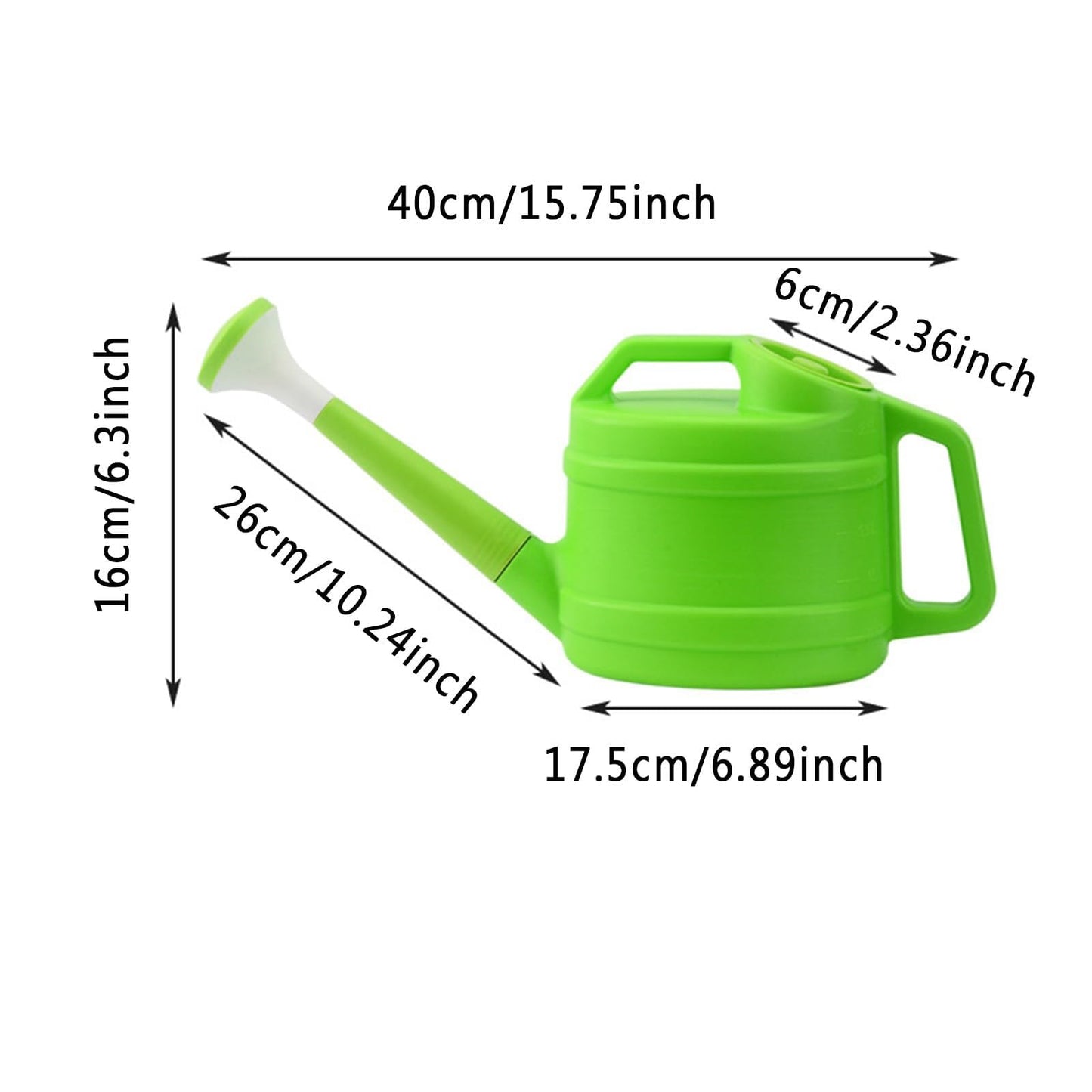 1 Gallon Watering Can, 3.75 Liters, Plastic 𝐖𝐚𝐭𝐞𝐫𝐢𝐧𝐠 𝐂𝐚𝐧 for Outdoor Plants with Removable Long Spout, Large Plastic Watering Can for Indoor Outdoor Garden Flowers Plants (Green)