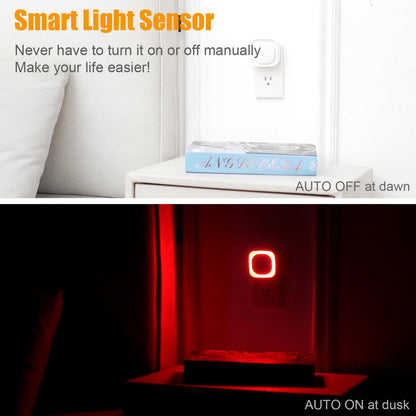 2 Pack Plug in Amber Night Light, Auto Dusk to Dawn, Soft Glow, Dimmable, Diffused Light, LED Lights for Bedroom, Kids, Bathroom, Sleep, Baby Nursery, Toddler, Hallway, Kitchen, Home Decor