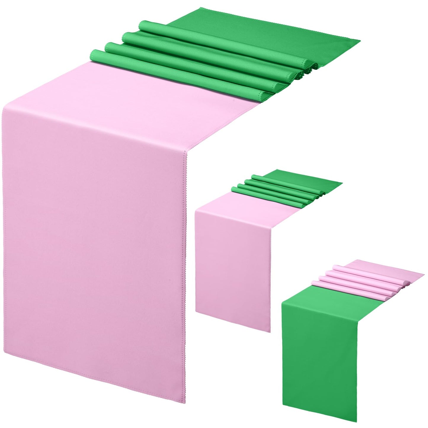 Windkream 3 Pcs Pink and Green Table Runner 71 x 13 Inches Witch Princess Theme Table Runner Witch Party Decorations for Birthday Baby Shower Bachelorette Party Supplies