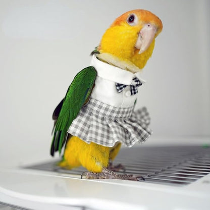 Bird Costume Bird Diaper Flight Suit Cute JK Dress Dress Skirt Clothes Cosplay Photo Prop for Parrots Macaw Cockatoo (Without Diaper,L)