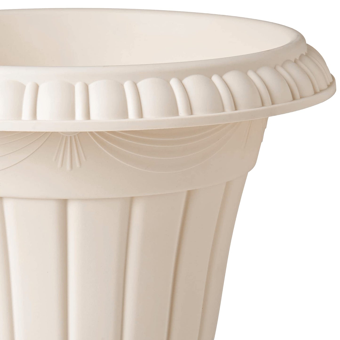 Arcadia Garden Products PL20BG Classic Traditional Plastic Urn Planter Indoor/Outdoor, 10" x 12", Beige