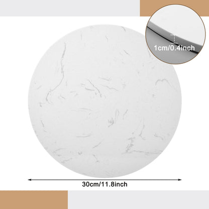Reallnaive Round Marble Cheese Board 11.8 Inch Charcuterie Cutting Tray Marble Serving Decorative for Decoration Charcuterie Kitchen