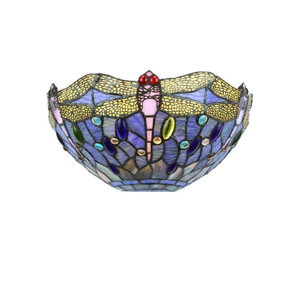 Chloe Lighting SUNNIVA 1 Light Wall Sconce, 12in Wide, Multicolor Glass, Model CH3T524BD12-WS1