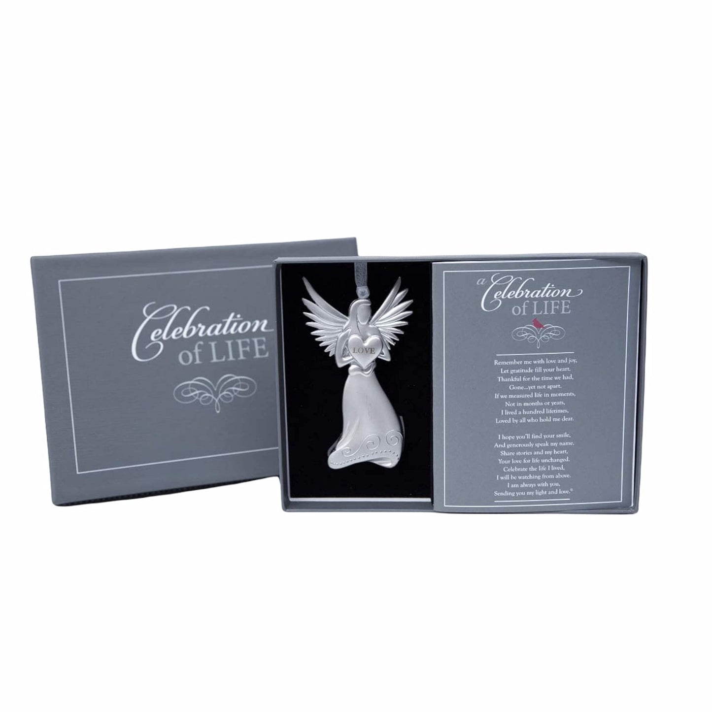 Memorial/Remembrance Angel Ornament with Celebration of Life Poem-Sympathy Gift for Loss of Loved One/Memorial Ornament in Memory of Lost Loved Ones/Bereavement Gift for Loss of Mom/Dad/Sibling/Friend