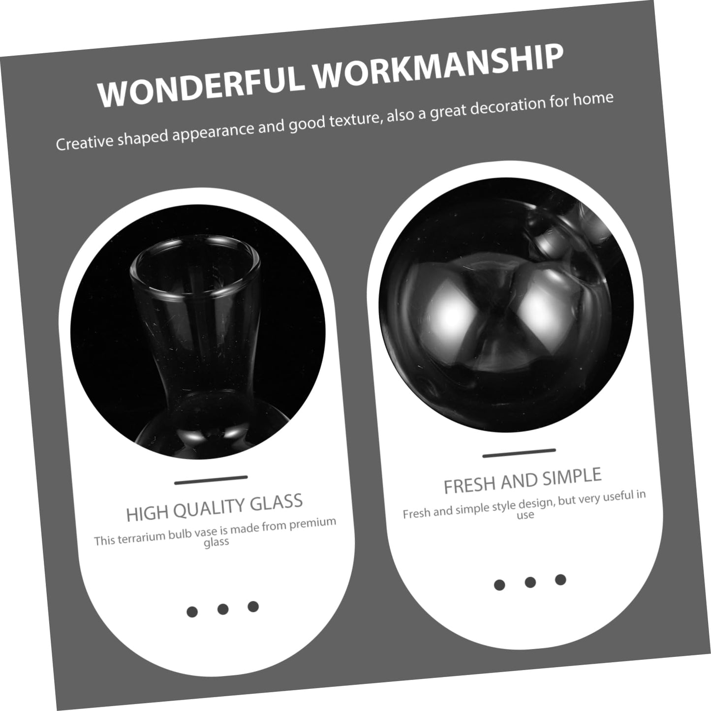 ifundom 2pcs Hydroponic Glass Bulb Vases for Indoor Plants Self-Watering Feature Terrarium Decorative Flower Pots for Home Decor