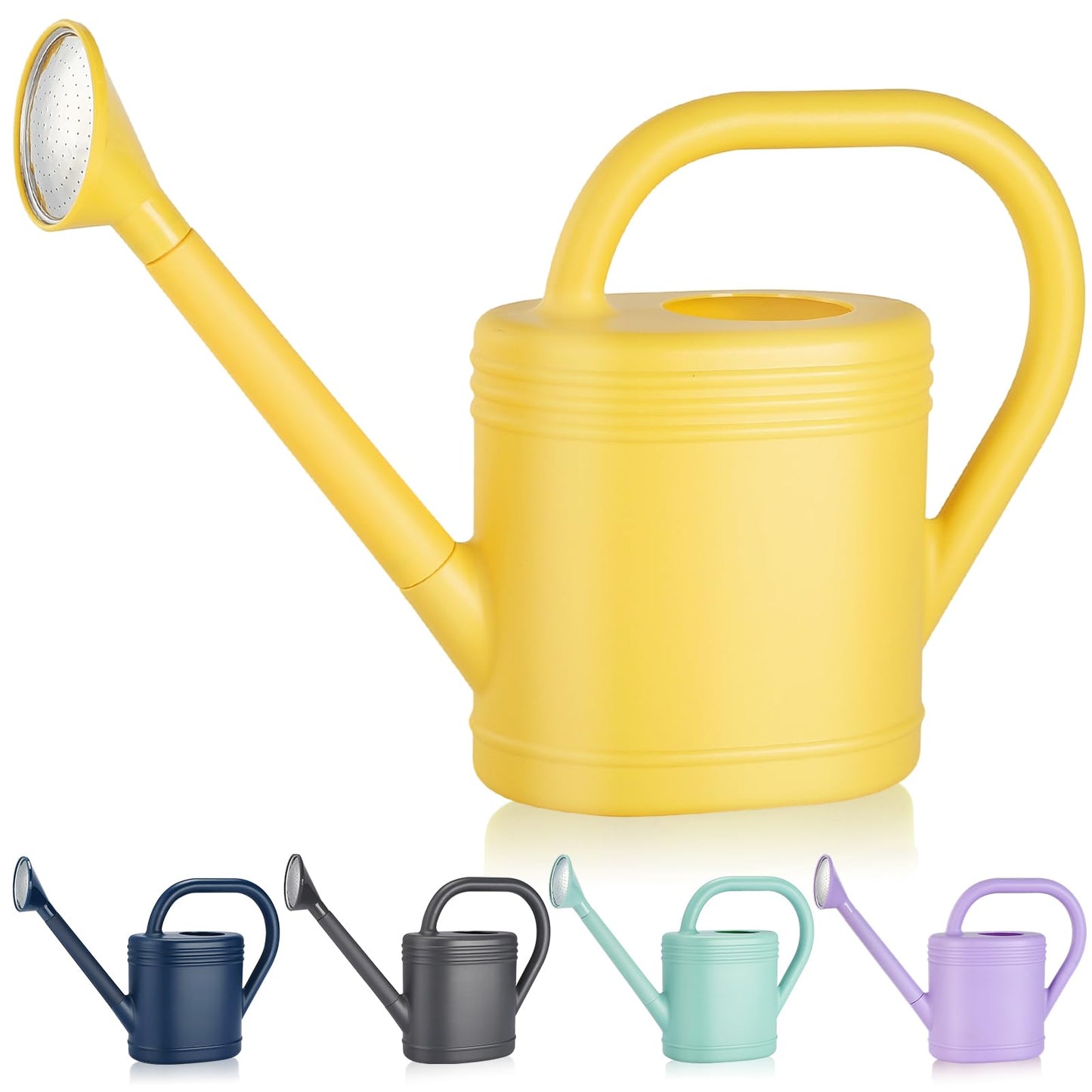 1 Gallon Watering Can for Indoor Plants, Garden Watering Cans for Outdoor Plant House Flower, Modern Plant Watering Can Large Long Spout with Sprinkler Head