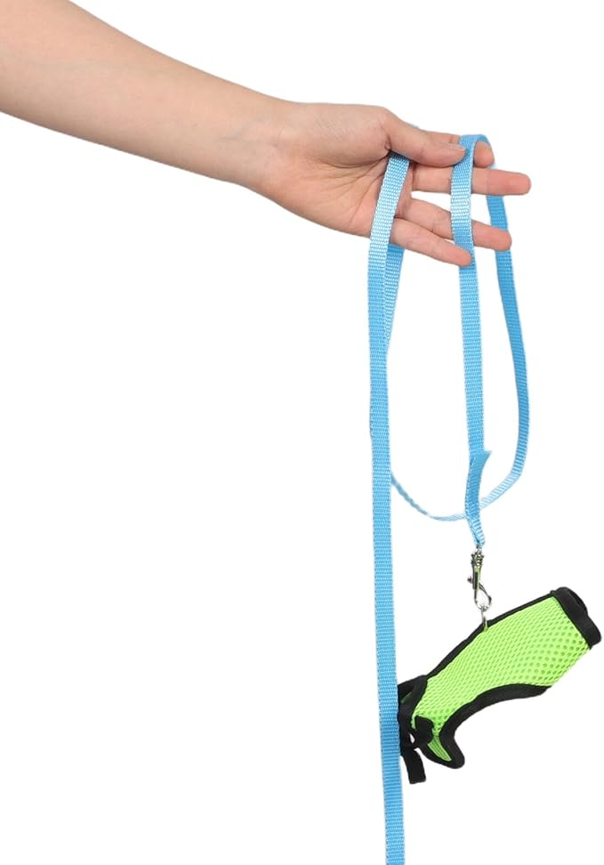 YARNOW 2pcs Adjustable Small Pet Harness Leash Set for Rabbits and Guinea Pigs – Breathable Mesh Vest, Medium Size, Outdoor Walking and Training Safety Gear