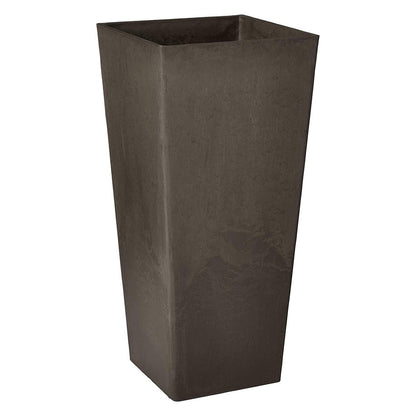 Arcadia Garden Products PSW FS32DC Contempo Tall Square Planter, 13 by 13 by 28-Inch, Dark Charcoal