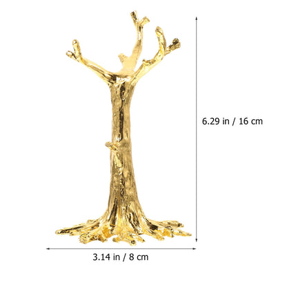 HOMSFOU Gold Tree Branch Metal Sphere Holder for Crystal Ball and Mineral Specimen, Tabletop Ornament Rack for Small Collectibles and Home Decor