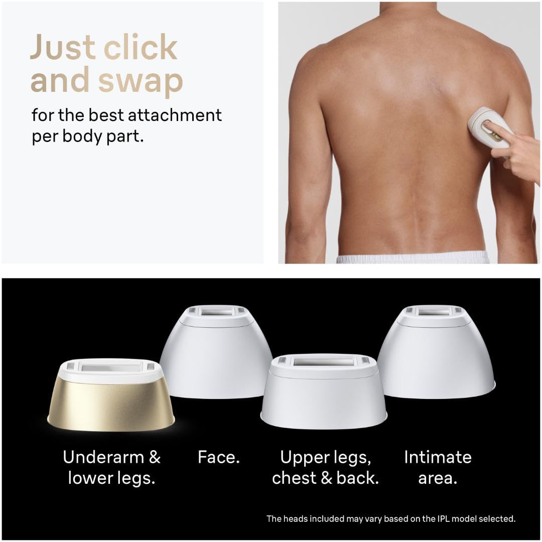 Braun IPL at Home Laser Hair Removal for Women and Men, Silk Expert Pro 5 PL5137 with Venus Swirl Razor, Permanent Visible Hair Reduction in Hair Regrowth for Body & Face, Corded, PL5137