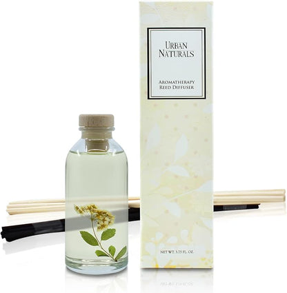 Urban Naturals Spring Blooms Scented Reed Diffuser Oil Set | Real Flowers in the Bottle! Bulgarian Rose, Egyptian Jasmine, Blue Orchid, Lily of the Valley, Amber | Great Idea