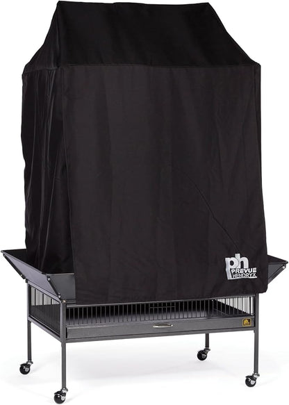 Prevue Pet Products Large Bird Cage Cover - Good Night Cage Cover, Bird Accessories, Blocks Light, Breathable Nylon Fabric, Fits a Variety of Cage Sizes - Black, Size Large