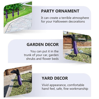 Toddmomy Witch Legs Yard Stakes 18 Inch Halloween Garden Decor Outdoor Lawn Porch Witch Legs for Pumpkin Spooky Halloween Decorations