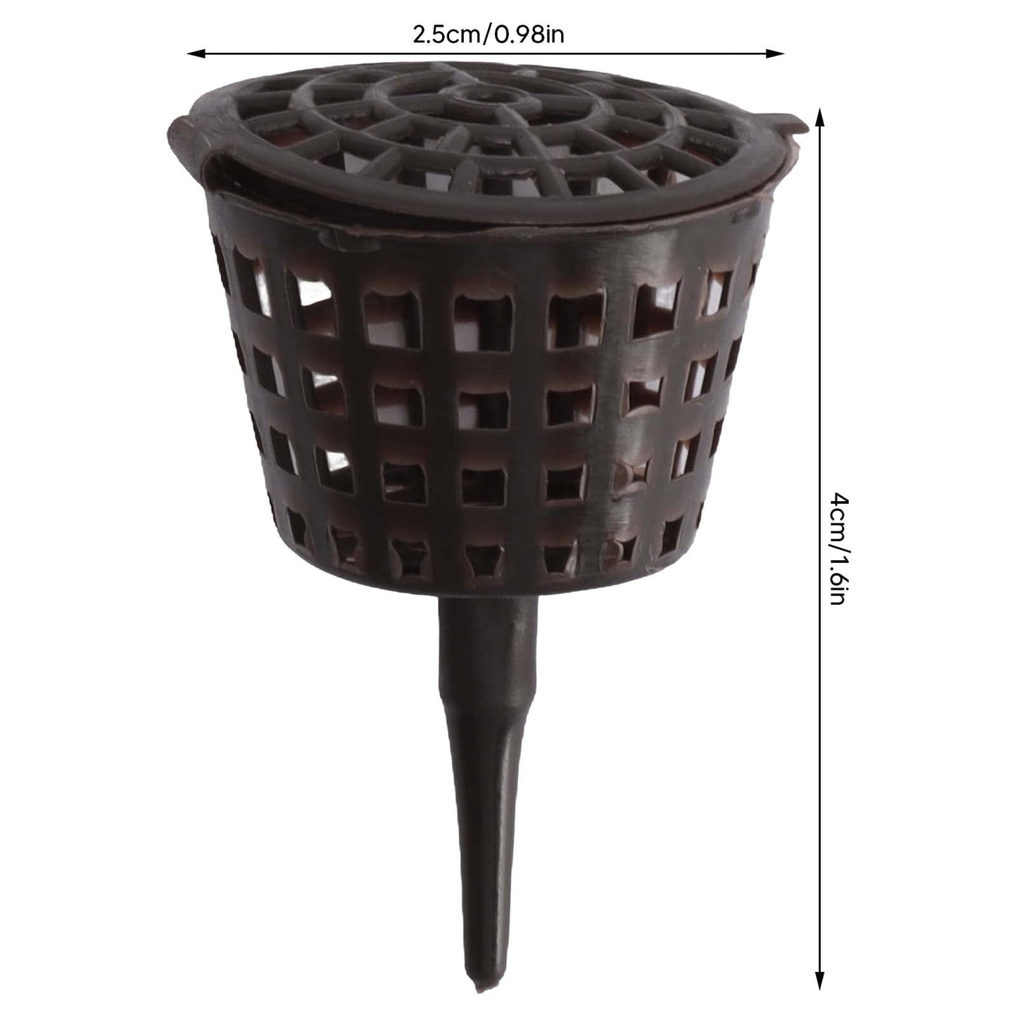 100PCS Bonsai Fertilizer Cups, Plastic Fertilizer Mesh Basket with Lid, Planting Fertilizer Net Pot, Garden Nutrition Box Tools for Succulents and Orchids (Small Size with Lid)