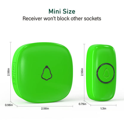 SECRUI Wireless Doorbells for Home, Classrooms, Apartments, Businesses, etc. Easy to Use, Adjustable Volume, 58 Chimes, Colorful LED, Waterproof, 1000Ft Range, M520+F55, Rose Red