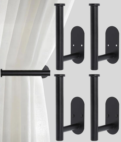 Curtain tiebacks Hooks Wall Mounted, Curtain holdbacks Screw-in, Curtain Holders for Drapes, Curtain Pull Backs, Curtain Tie Backs 304 Stainless Steels, 4 pcs