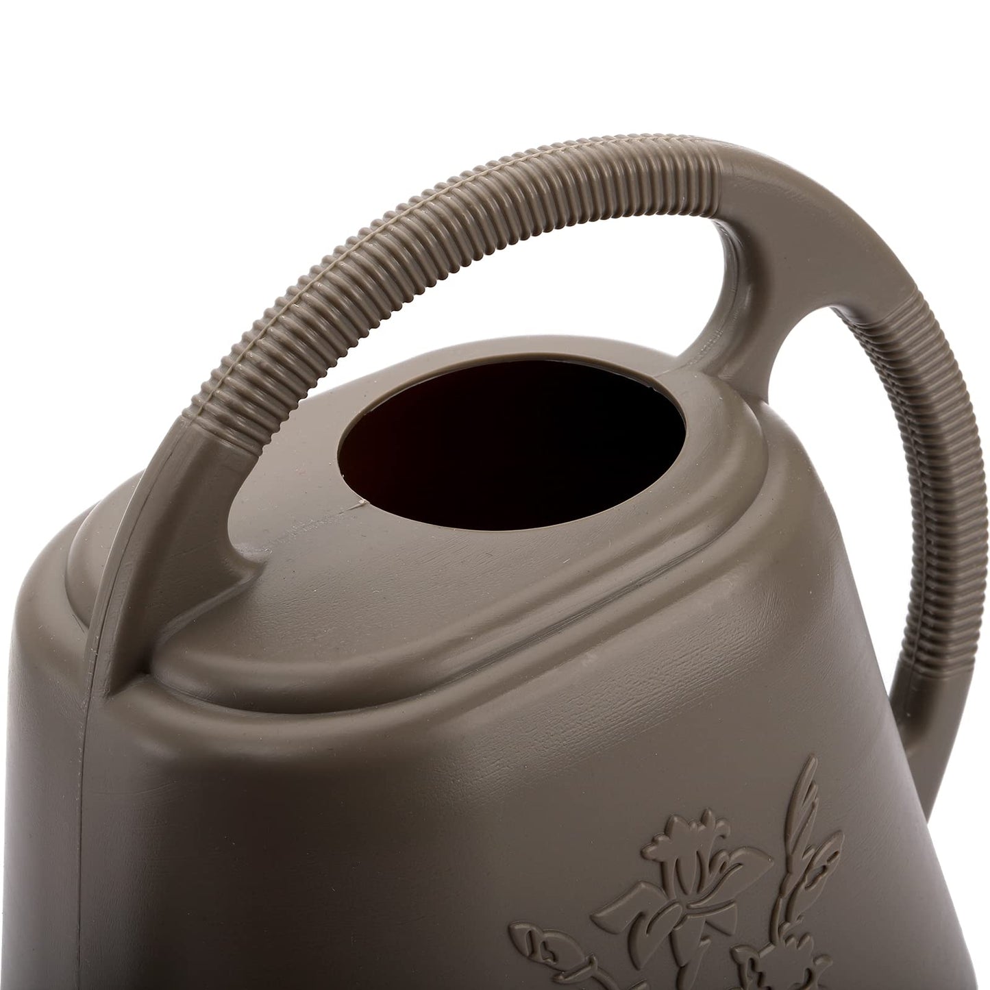 Fasmov 1-Gallon Plastic Watering Can with Comfortable Handle, Garden Watering Cans Long Spout for Indoor Outdoor Watering Plants, Gray