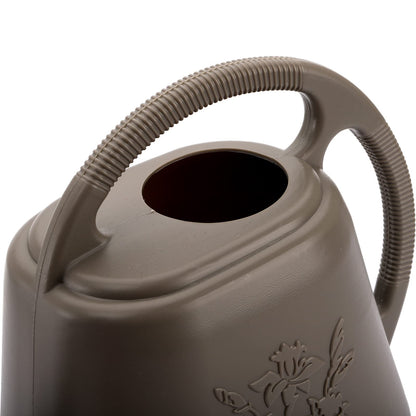 Fasmov 1-Gallon Plastic Watering Can with Comfortable Handle, Garden Watering Cans Long Spout for Indoor Outdoor Watering Plants, Gray