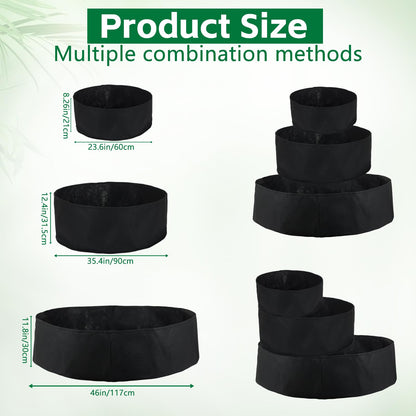BOUTICOL 3 Tiered Fabric Strawberry Planter 48 36 24 inch Strawberry Tower Planter Stackable Planters Strawberry Grow Kit