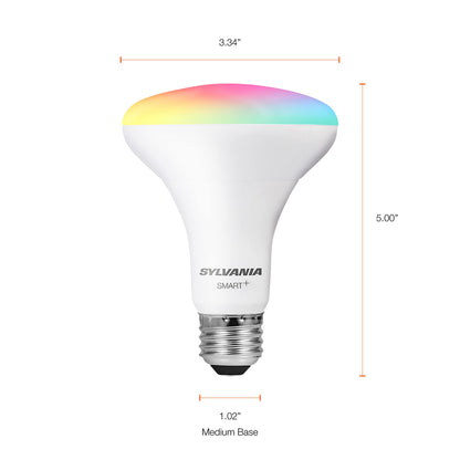 SYLVANIA Wifi LED Smart Light Bulb, 60W Equivalent Full Color and Tunable White A19, Dimmable, Compatible with Alexa and Google Home Only - 4 Pack (75674)