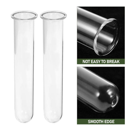 STAHAD Glass Hydroponic Vase Plant Propagation Tubes 5pcs 2.5x3x15cm Test Tubes for Small Terrarium Plants Home Desk Decoration
