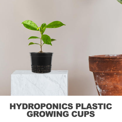 10PCS 3 Inch Hydroponic Net Pots - Black Plastic Planting Baskets for Soilless Culture, Ideal for Home, Garden, and Balcony Use