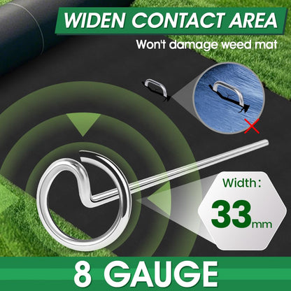 120pcs Landscape Fabric Pins, Bold 8 Gauge Weed Barrier Garden Staples Stakes Galvanized Steel, Landscape Fabric Staples Tent Stakes Yard Stakes (120 X 6in)