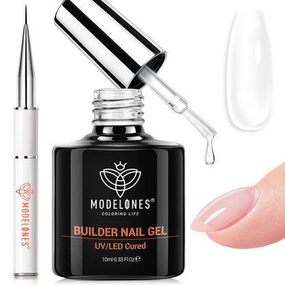 modelones 15 ml Nail Dehydrator and Primer, Acid Free Base Coat Natural Prep Dehydrate & Bond Primer Kit, Hema-Free Acrylic Nail Supplies
