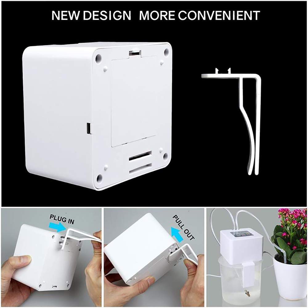TopHomer Automatic Irrigation System Indoor Plants Automatic Watering System LCD Display Auto Water Timer Supported 10-15 Pots for Pot Plants, Hanging Basket, Flower Beds