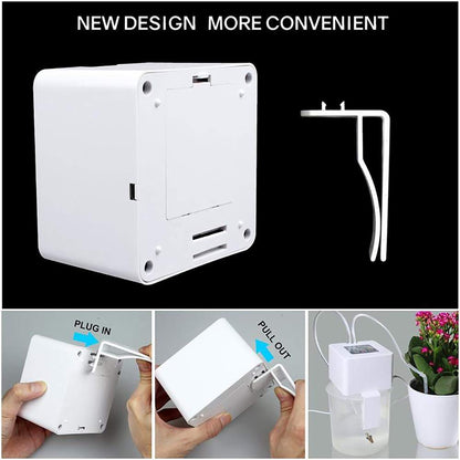 TopHomer Automatic Irrigation System Indoor Plants Automatic Watering System LCD Display Auto Water Timer Supported 10-15 Pots for Pot Plants, Hanging Basket, Flower Beds