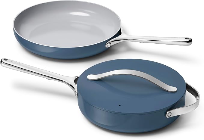 Caraway 12in Fry Pan + 10in (3qt) Saute Pan Duo Navy