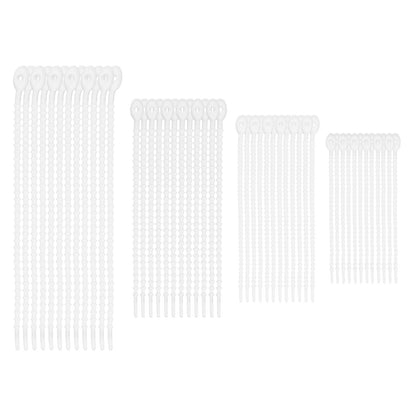 M METERXITY 48-Pack Adjustable Plant Ties, 4.7/5.9/6.7/8.2 Inch Silicone Flexible Multi-Function Garden Twist Tie for Crafts/Gift Wrapping/Gardening Plants, Reusable Support Twine [White]