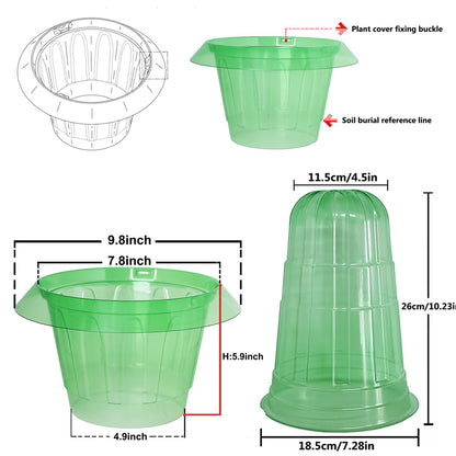 Slug Collars and Garden Cloches Set，Provides Effective Protection Against Snails for Your Salad Plants and Others Plants.(15 Pack)