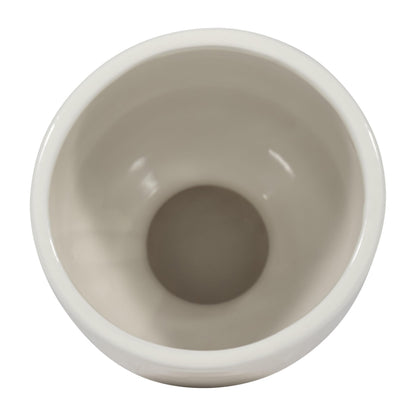 Sagebrook Home Boho Ceramic Planter with Pedestal Base - Hand-Painted Stoneware Plant Pot for Home & Garden - Modern Decorative Design - 7" White