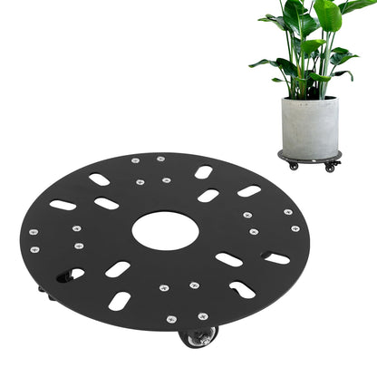 XZWMY 12‘’ Plant Caddy with Wheels,Heavy Duty 3mm Thick Steel Rolling Plant Stand,Plant Pot Mover for Large Flower Pots and Planters, Plant Dolly,450lb