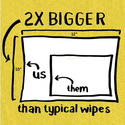 Tub O' Towels Heavy-Duty Multi-Surface Cleaning Wipes – Extra-Large 10" x 12", 90-Count Canister – Removes Grease, Tar, Ink & Tough Stains – Safe for Home, Auto, Garage & More