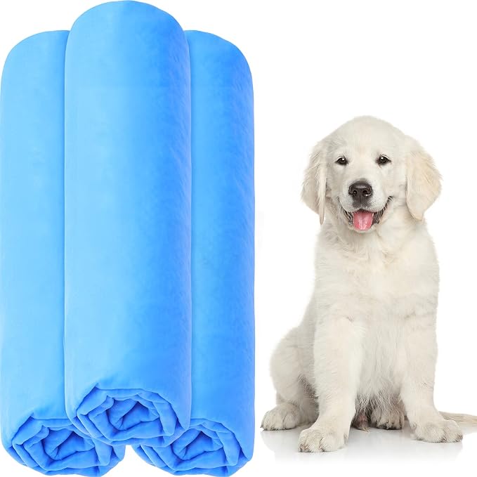 Tatuo 3 Pieces Pet Absorbent Dog Bath Towel for Drying Dogs 25.2 x 16.34 Inch Quick Drying Pet Shower Grooming Towel Machine Washable Suitable for Any Size Dogs Cats