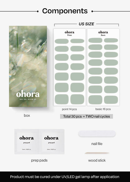 ohora Bundle Set (N Addict Starter Kit) - Red Solid Gel Nail Strips with UV/LED Lamp and Mini Remover, Salon-Quality, Long Lasting, Easy to Apply & Remove - Includes Prep Pads, Nail File, Wooden Stick