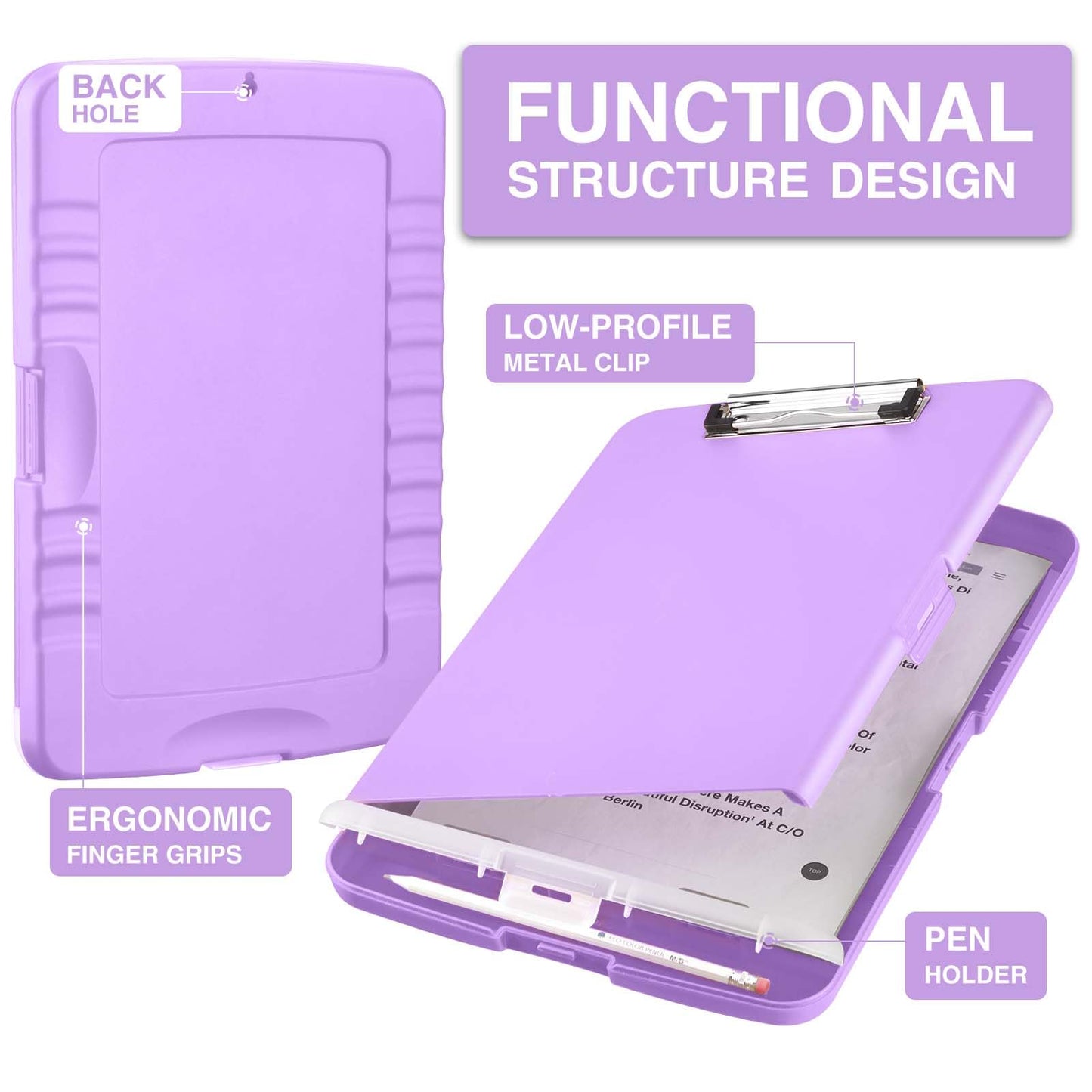 Sooez Clipboards with Storage, High Capacity Clip Boards 8.5x11 with Storage, Heavy Duty Nursing Clipboard Folder, Plastic Clipboard with Pen Holder for Women Teachers Work, School & Office Supplies