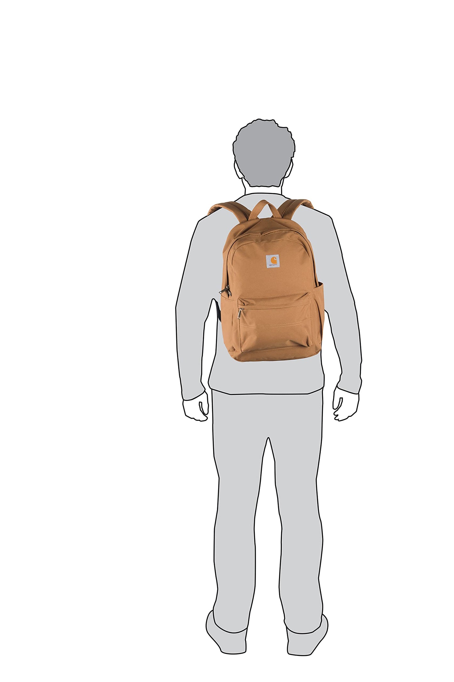 Carhartt 21L Classic Laptop Backpack, Durable Water-Resistant Pack with Laptop Sleeve, Gray