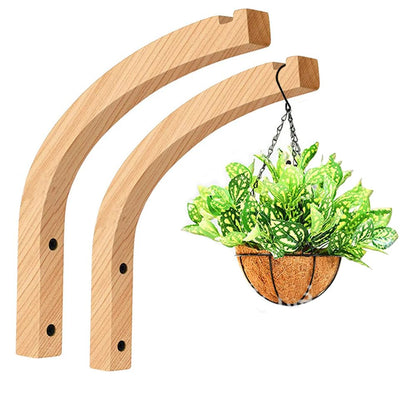 Kaxich 2 Pack Hanging Plant Hook, Wooden Wall Hooks Plant Hangers Indoor for Plants, Lanterns, Pot, Wind Chimes, Planter and Hanging Baskets