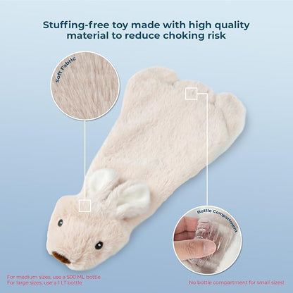 Best Pet Supplies Squeaky Dog Toys with Soft Durable Fabric for Small, Medium and Large Pets Interactive Toy for Indoor Play, Supports Active Biting and Play - Hare, Large