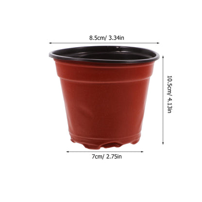 jojofuny 100pcs Plastic Nursery Planter Cups with Drainage for Strawberry Seedlings Indoor and Outdoor Propagator Pots Gardening Growing Containers