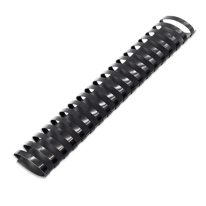 Binditek 10 Pack Plastic Binding Comb Spines, 2 Inch Diameter, 450 Sheet Capacity, 19 Ring, for Letter Size, Black, for Students and Coworkers