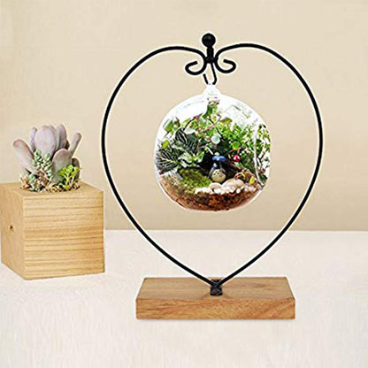 YEARCHY Hanging Ornament Display Rack Stand Hook Chrismas Ornament Party Decoration Holder Pot Hanging Terrarium Home Office Decor Hanger (1, Rectangle)